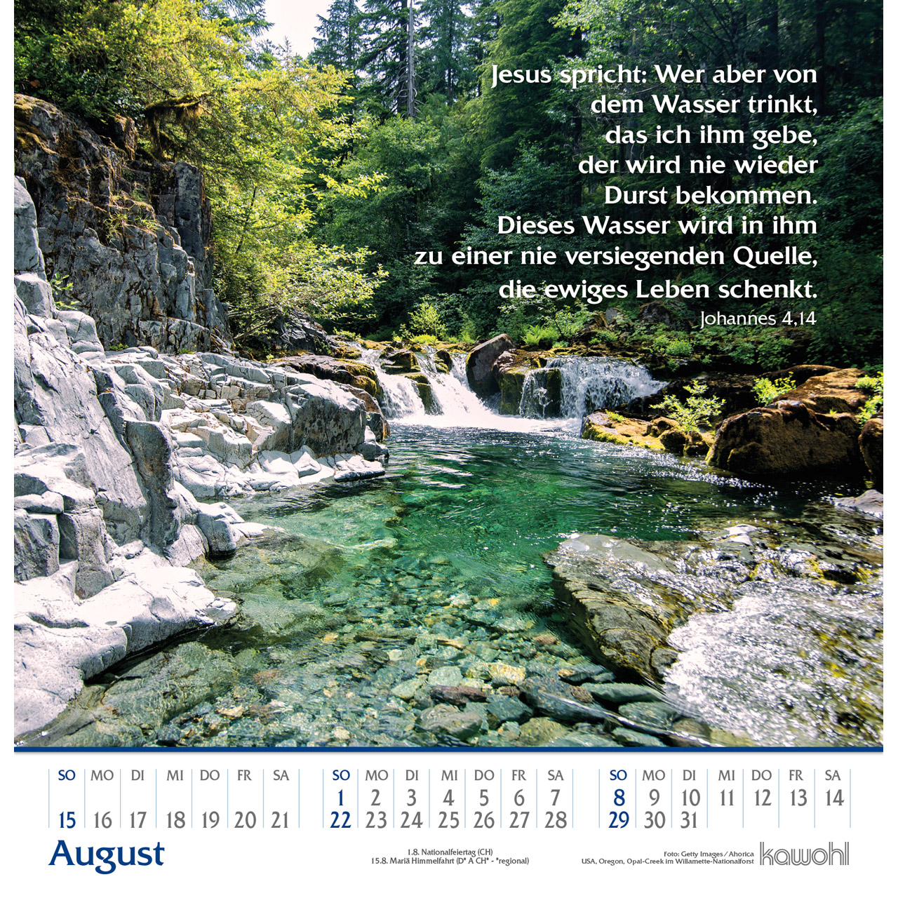 Wandkalender - Glanz der Berge 2027