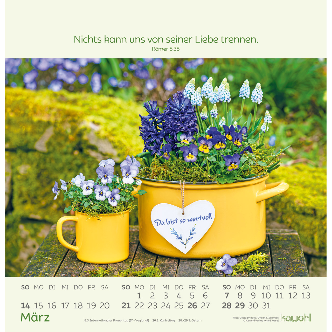 Wandkalender - Blumengrüße 2027