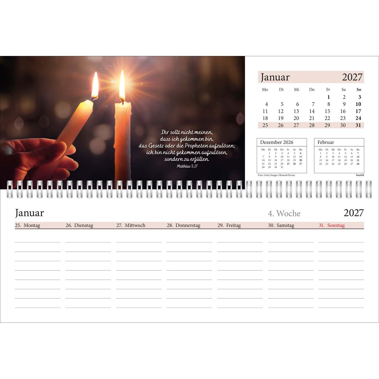 Tischkalender - In deine Hand leg ich den Tag 2027