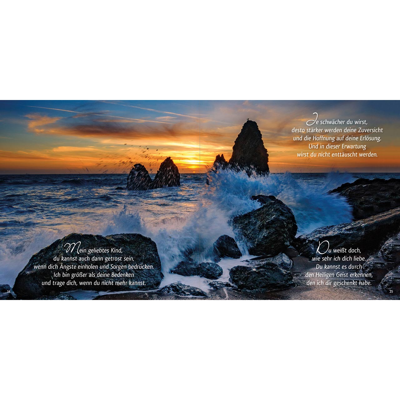 Geschenkbuch - Der Himmel steht dir offen - Strand Boot Wolken