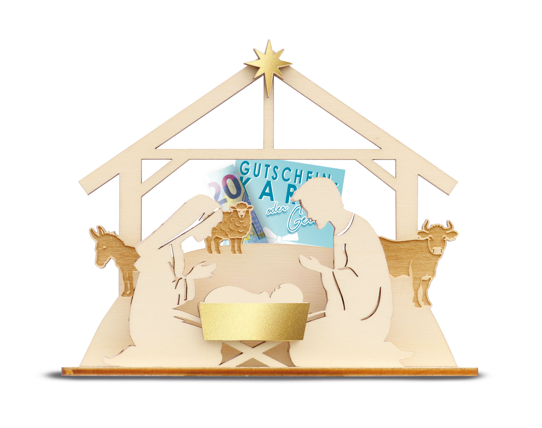 Geschenkverpackung - Geldgeschenk "Krippe"