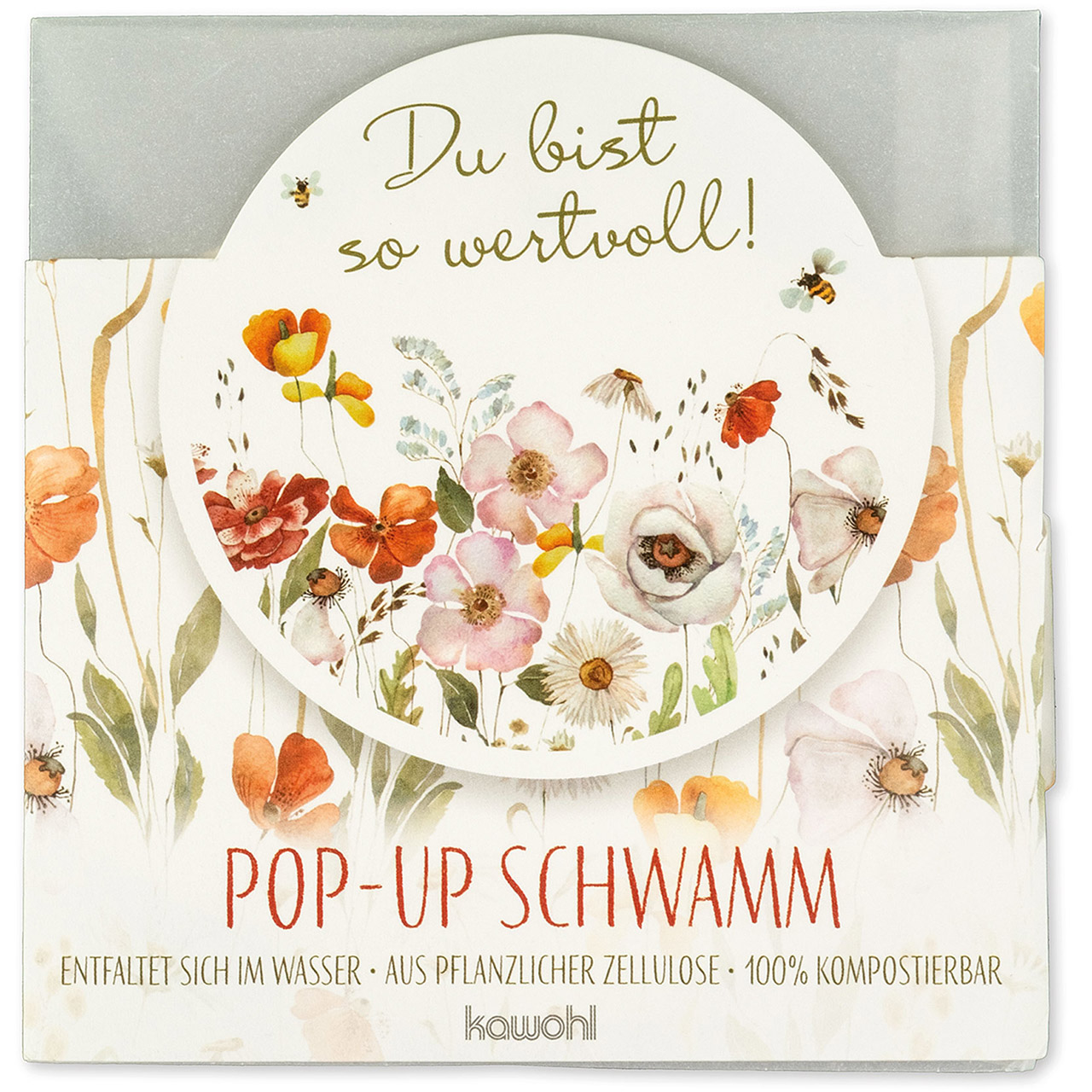Du bist so wertvoll! Schwamm - Du bist so wertvoll! - Blumen Grafik