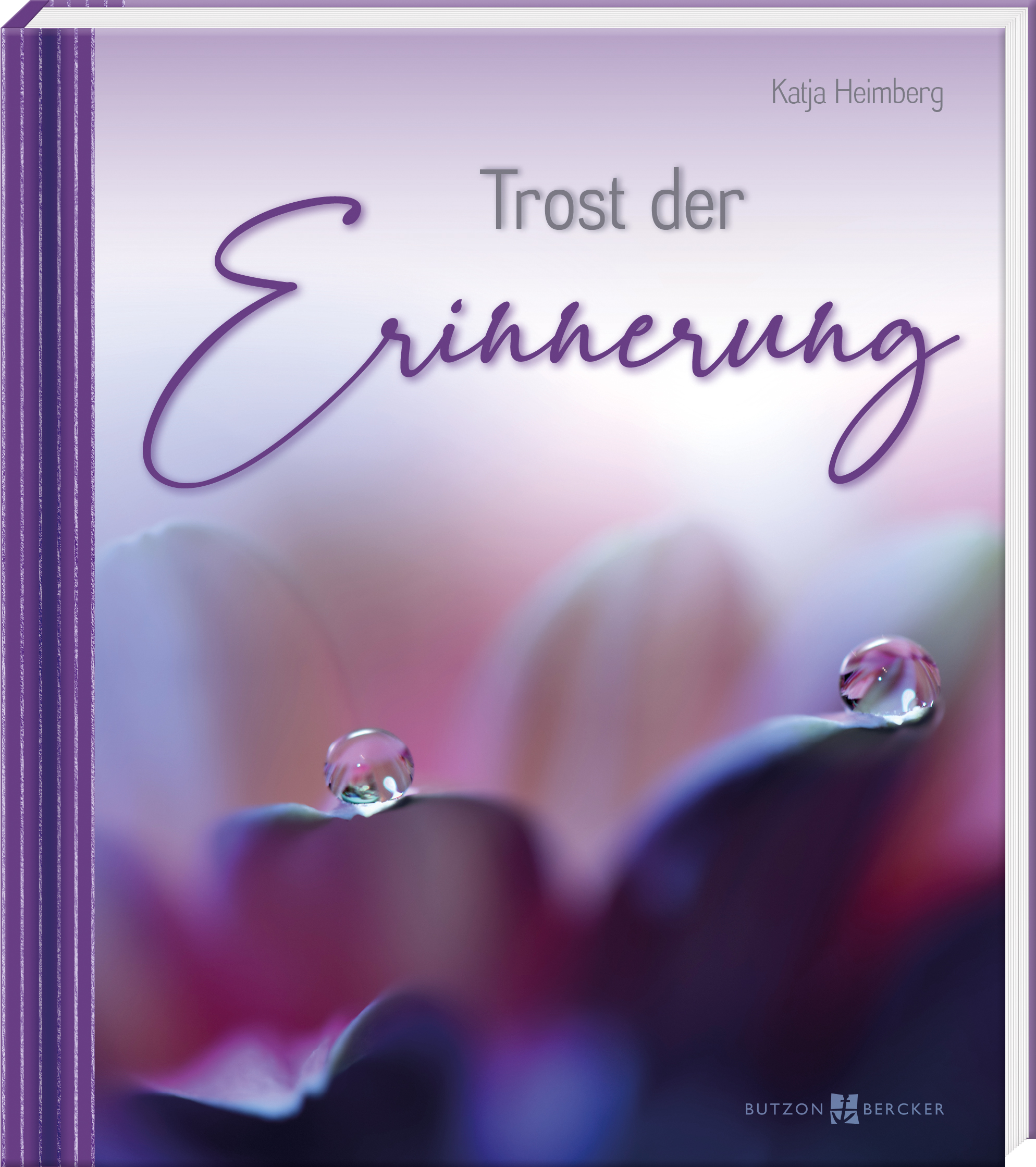 Trost der Erinnerung Geschenkbuch - Trost der Erinnerung - Blume Wasserperlen Muster