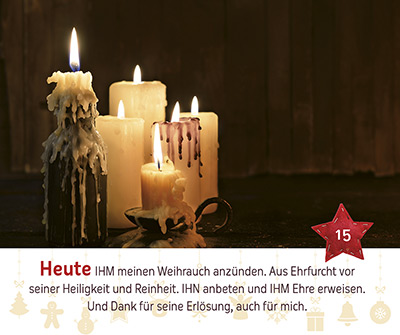 Aufstellbuch - Zünde dein Licht an - Krippe Kerze