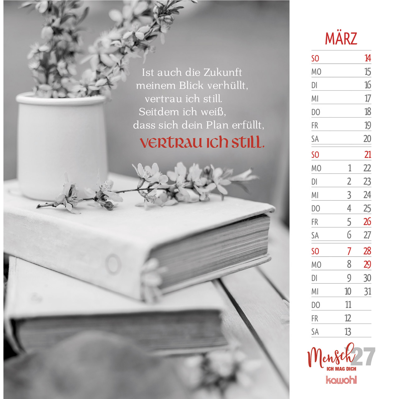 Postkartenkalender - Mensch ich mag dich 2027