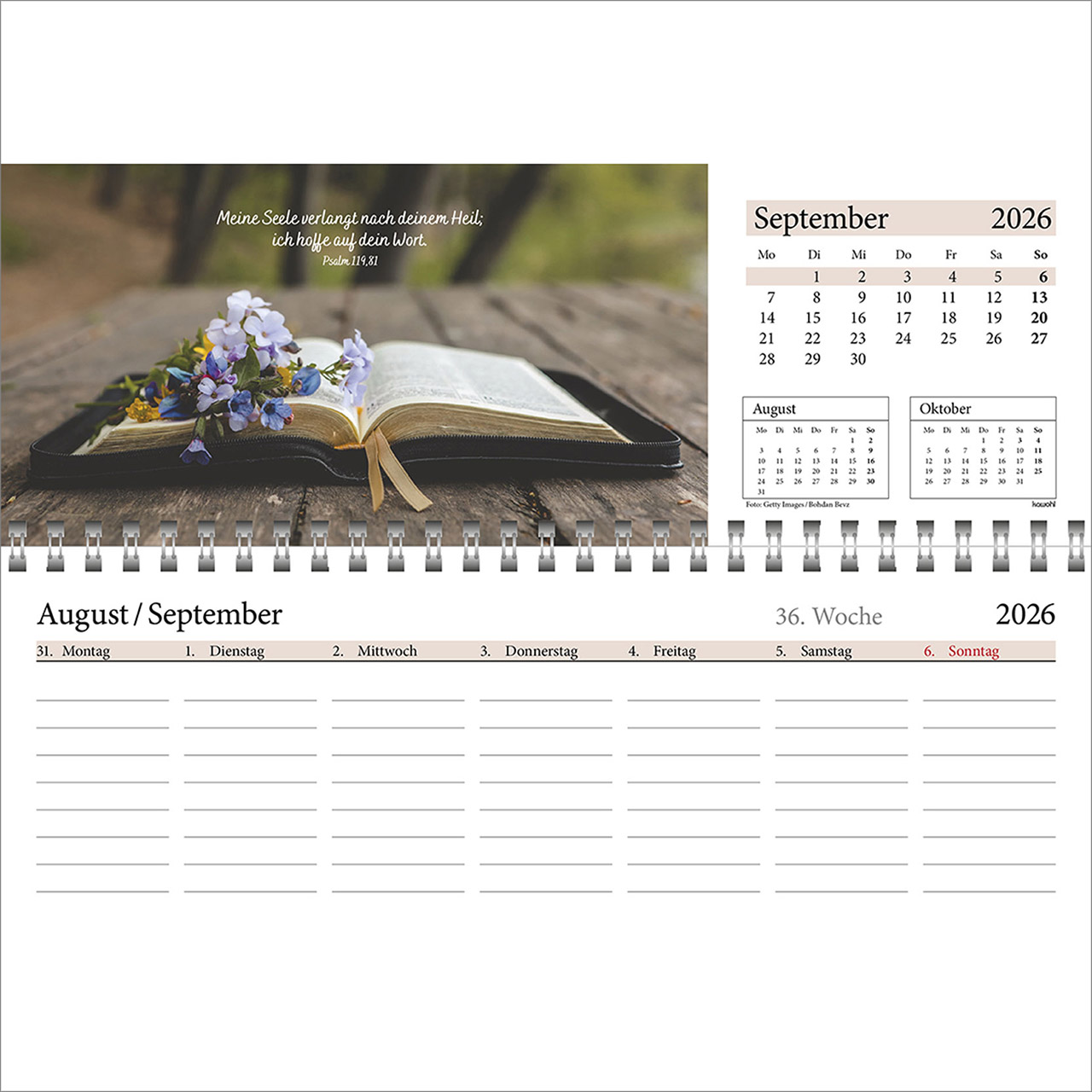 Tischkalender - In deine Hand leg ich den Tag 2026