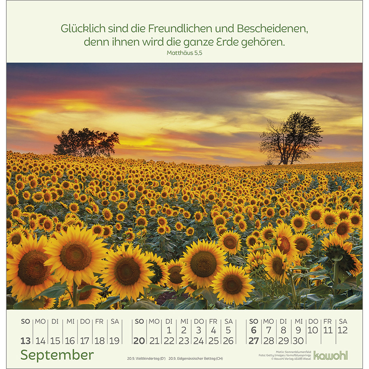 Wandkalender - Blumengrüße 2026