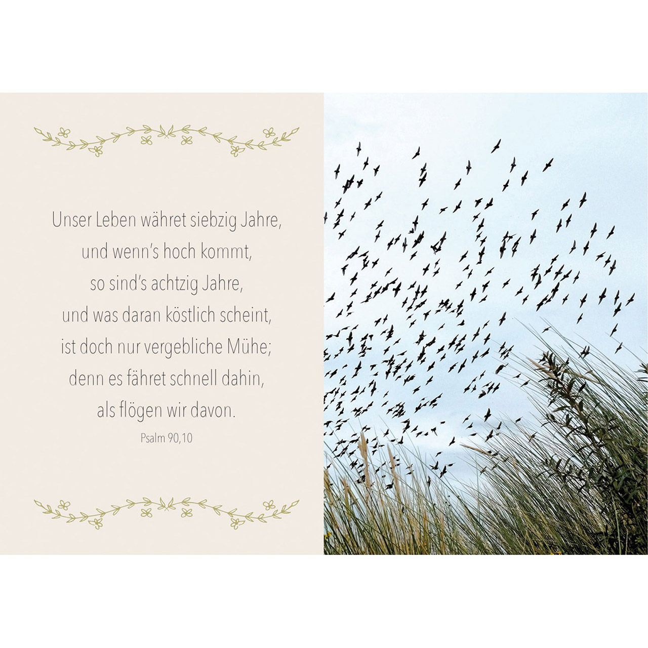 Grußheft - Zum 80. Geburtstag - Blumenstrauß Wildblumen