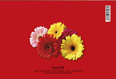 Faltkarte - Danke für die Hilfe - Blumen Gerbera