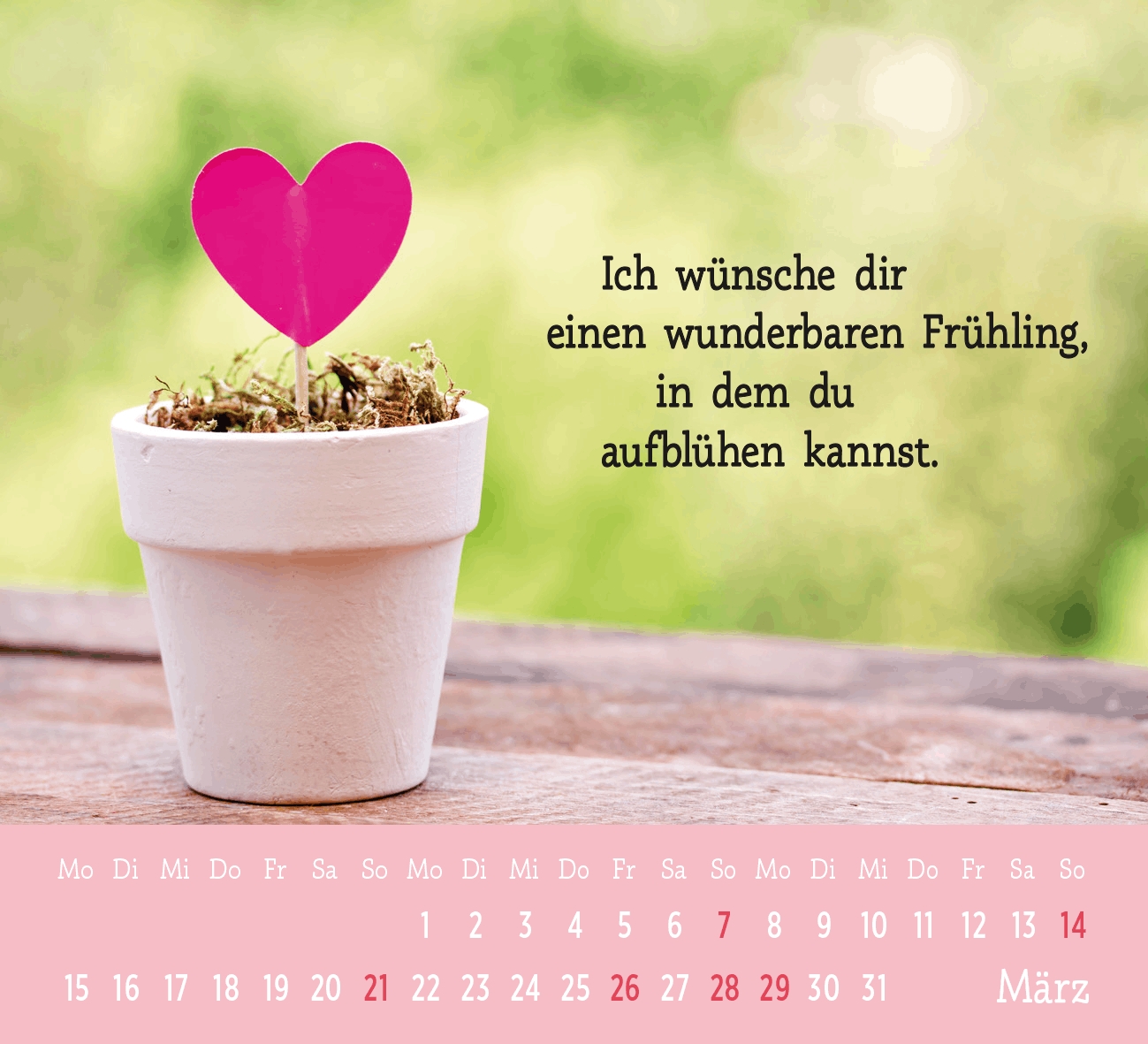 Aufstellkalender - Der kleine Herzenswunschkalender 2027