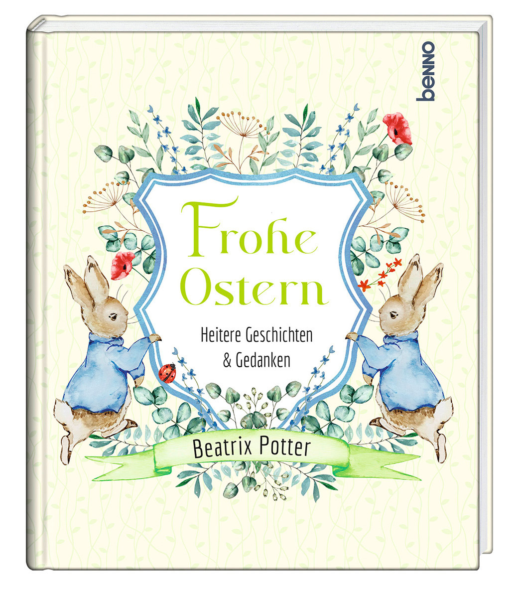 Buch - Frohe Ostern - Hasen Blumen Blüten Blätter