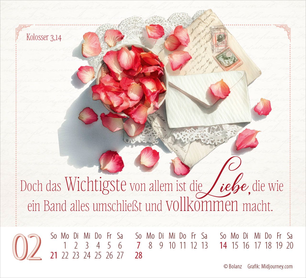 Aufstellkalender - Poesie guter Worte 2027 Minikalender