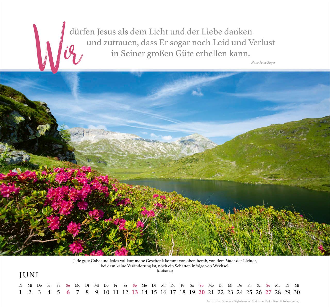 Wandkalender - Fels meiner Stärke 2027 Wandkalender