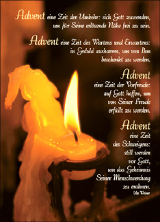 Advent eine Zeit der Umkehr Poster - Advent eine Zeit der Umkehr - Kerze