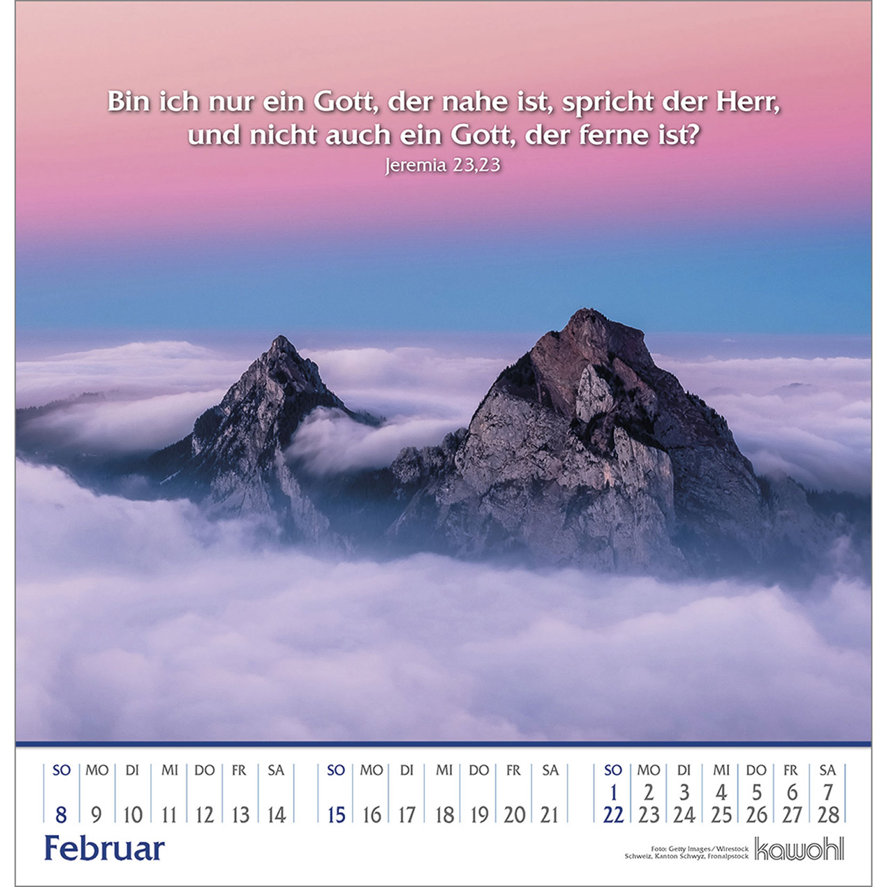 Wandkalender - Glanz der Berge 2026
