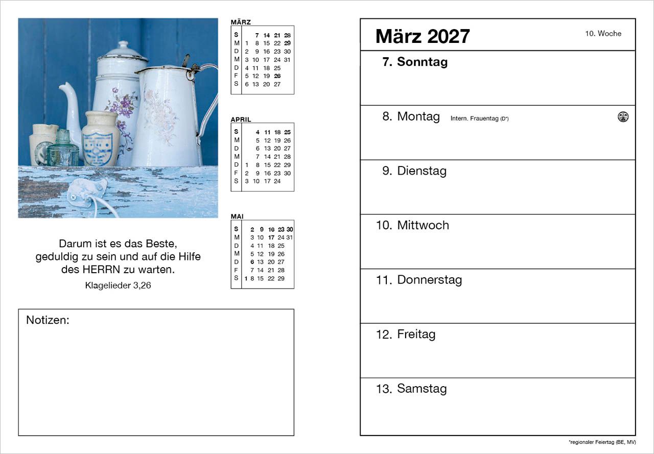 Terminkalender - Farbfoto Agenda 2027