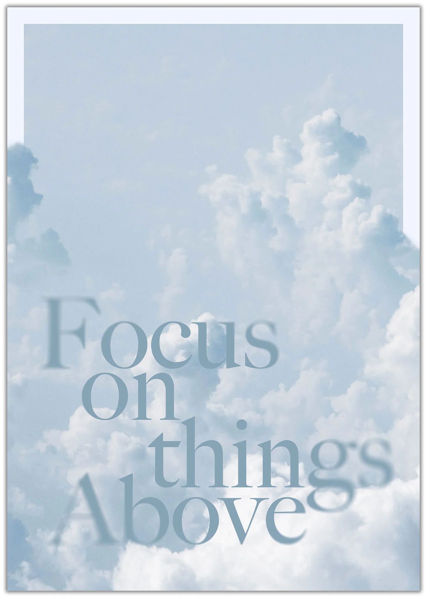 Poster - Poster A3 'Focus on things Above' - Wolken Poster