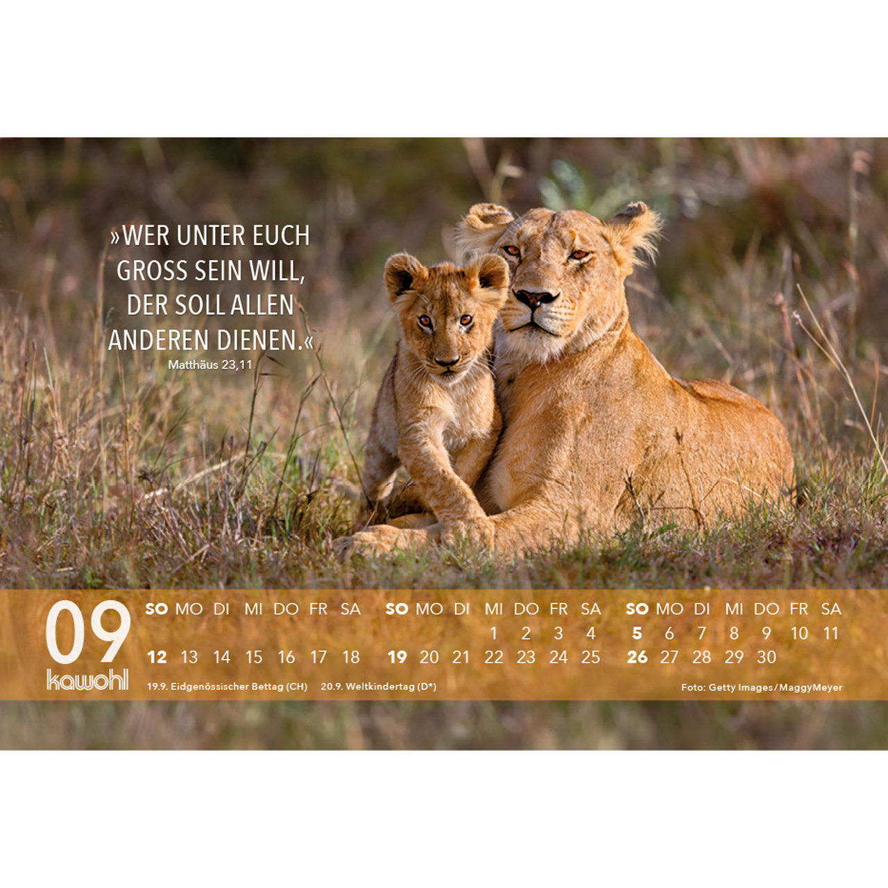 Aufstellkalender - Jesus Zitate 2027