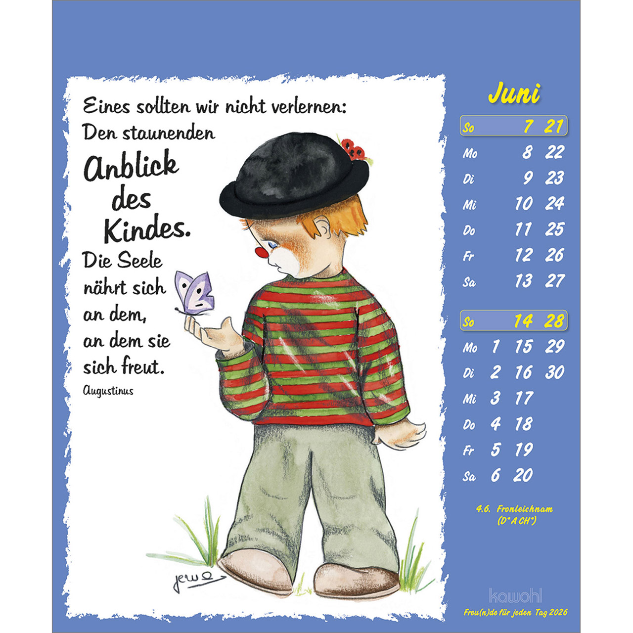 Postkartenkalender - Freu(n)de für jeden Tag 2026