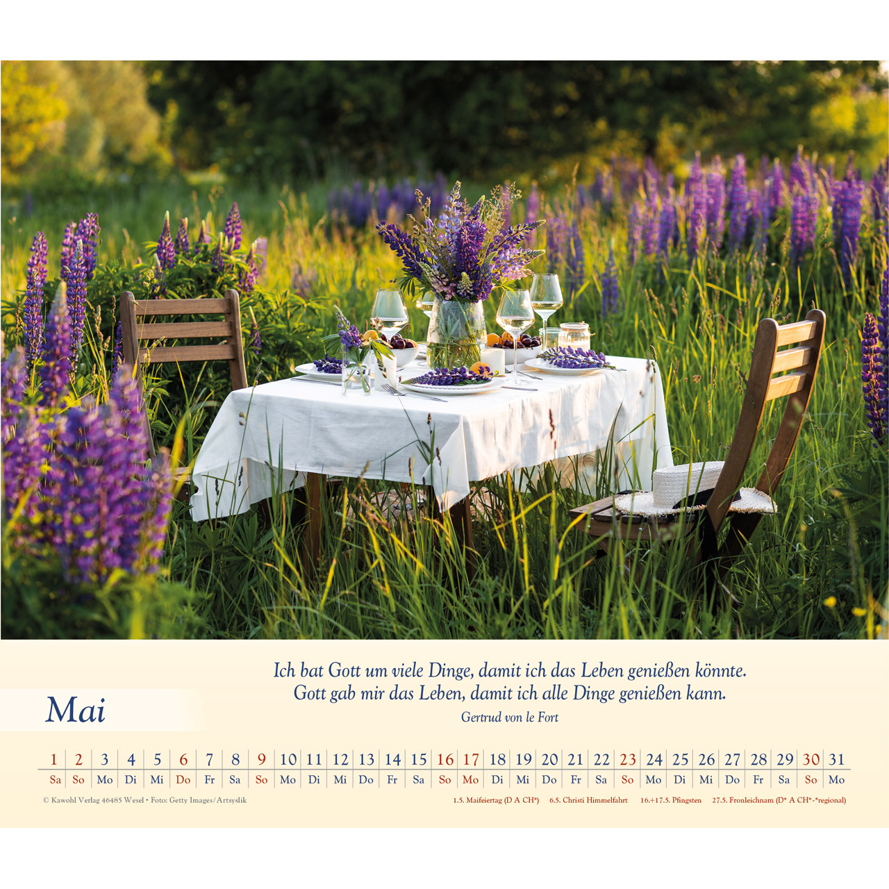 Wandkalender - Balsam für deine Seele 2027
