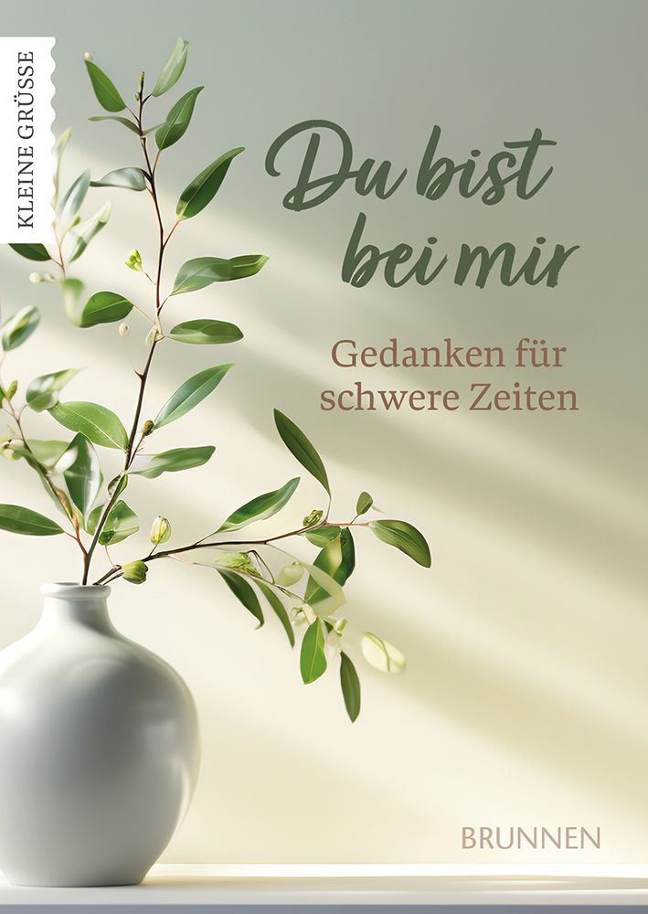 Grußheft - Du bist bei mir - Vase Zweige