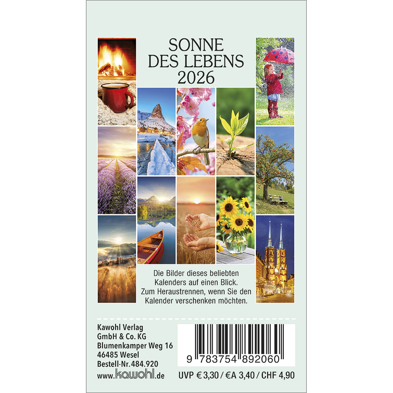 Tischkalender - Sonne des Lebens 2026