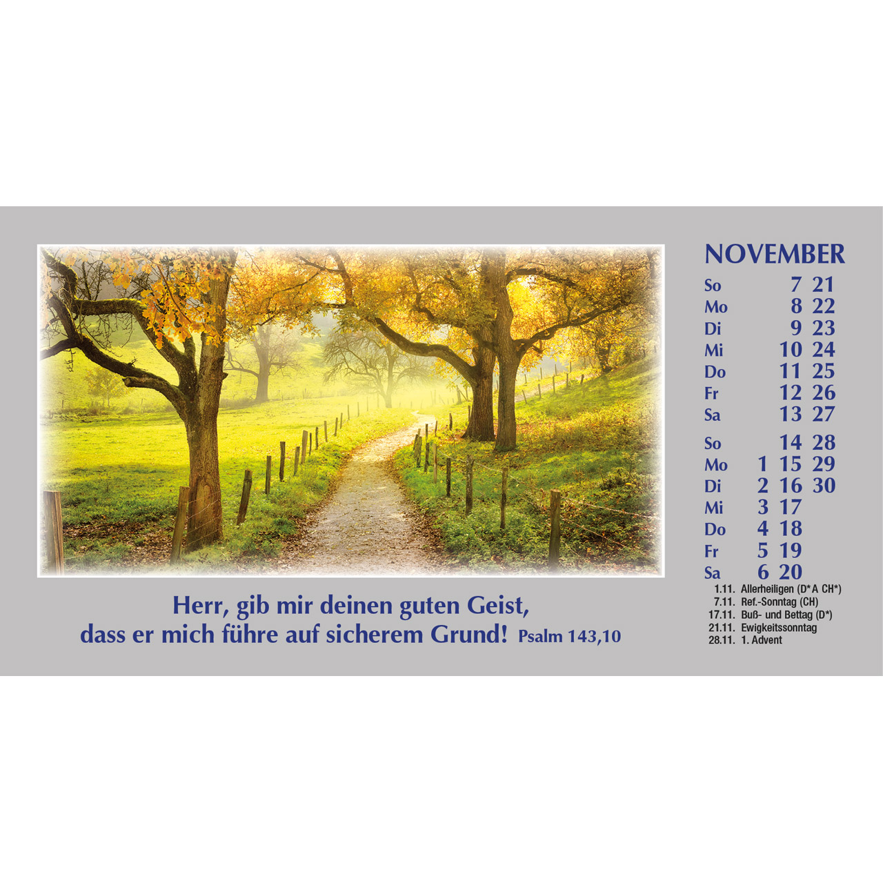 Autokalender - Wege zur Stille 2027