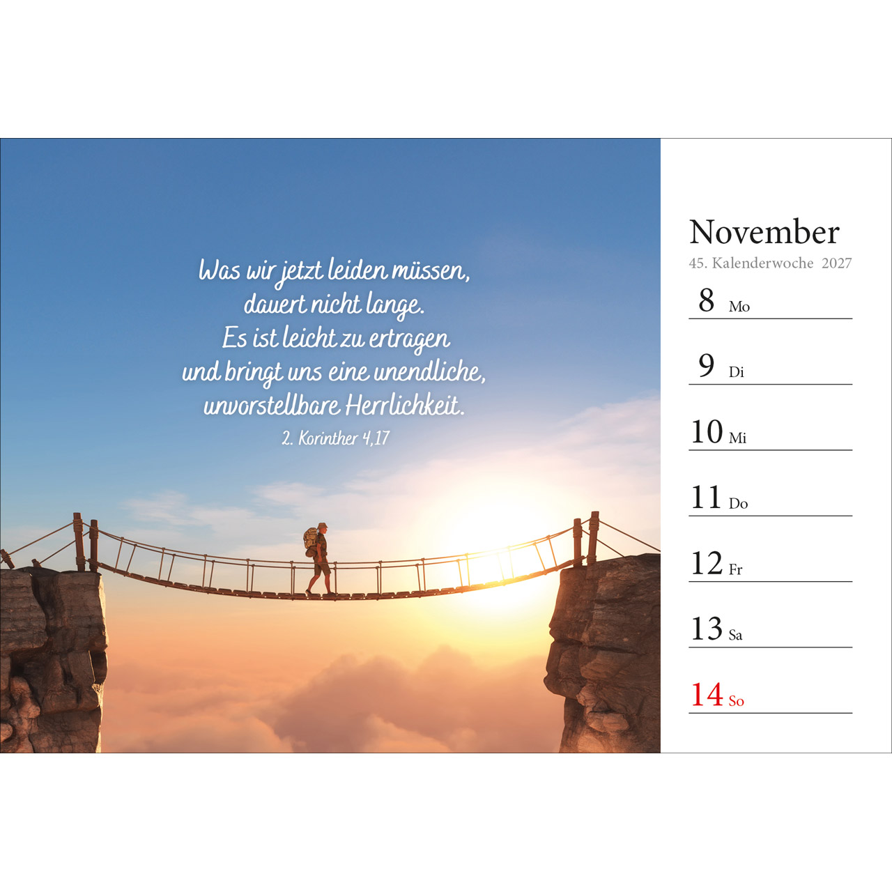 Aufstellkalender - In deine Hand stell ich den Tag 2027