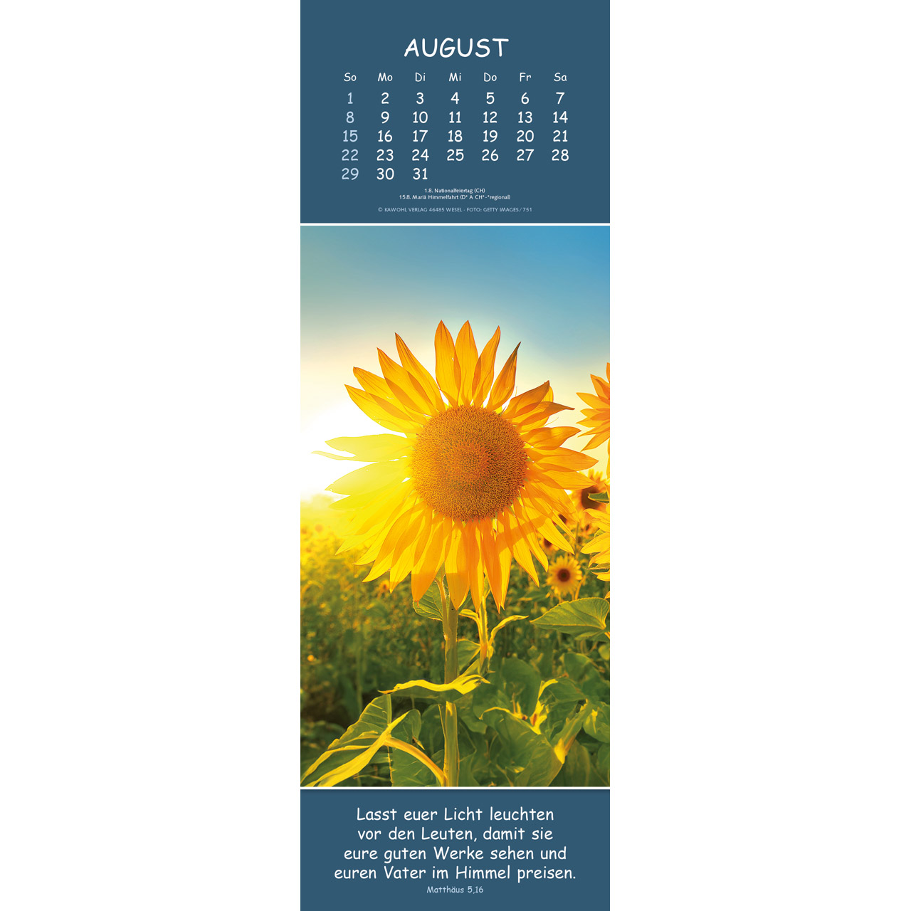 Wandkalender - Gedanken des Friedens 2027