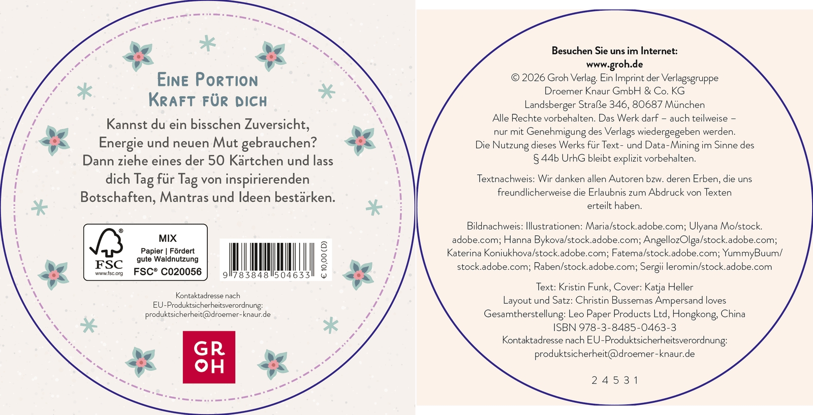 Karten-Box - Eine Runde Kraft tanken