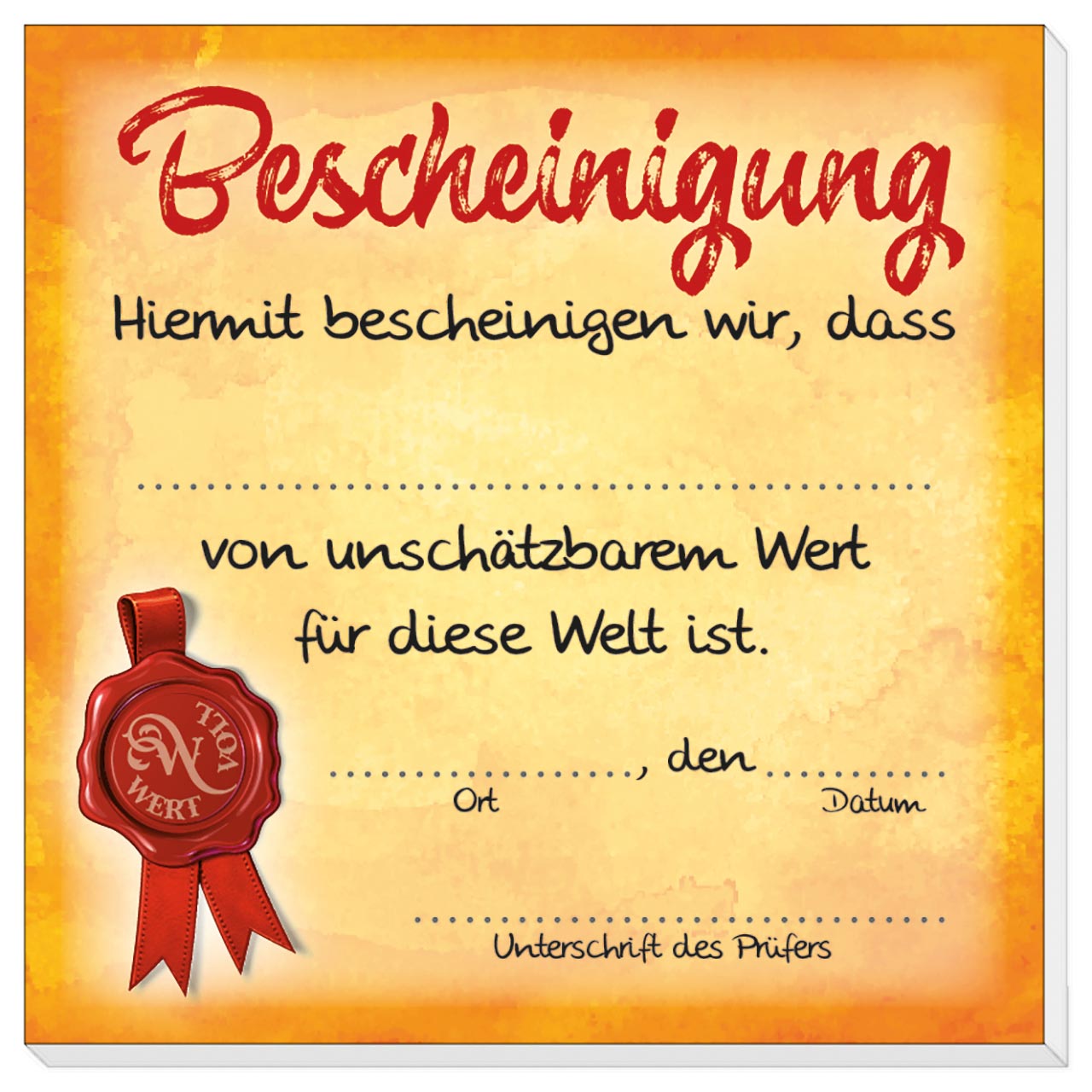 Bescheinigung