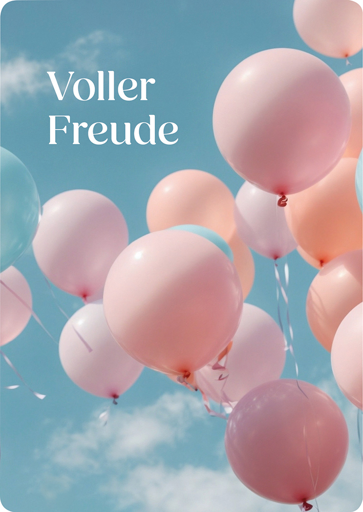 Postkarte - Postkarte 'Voller Freude'
