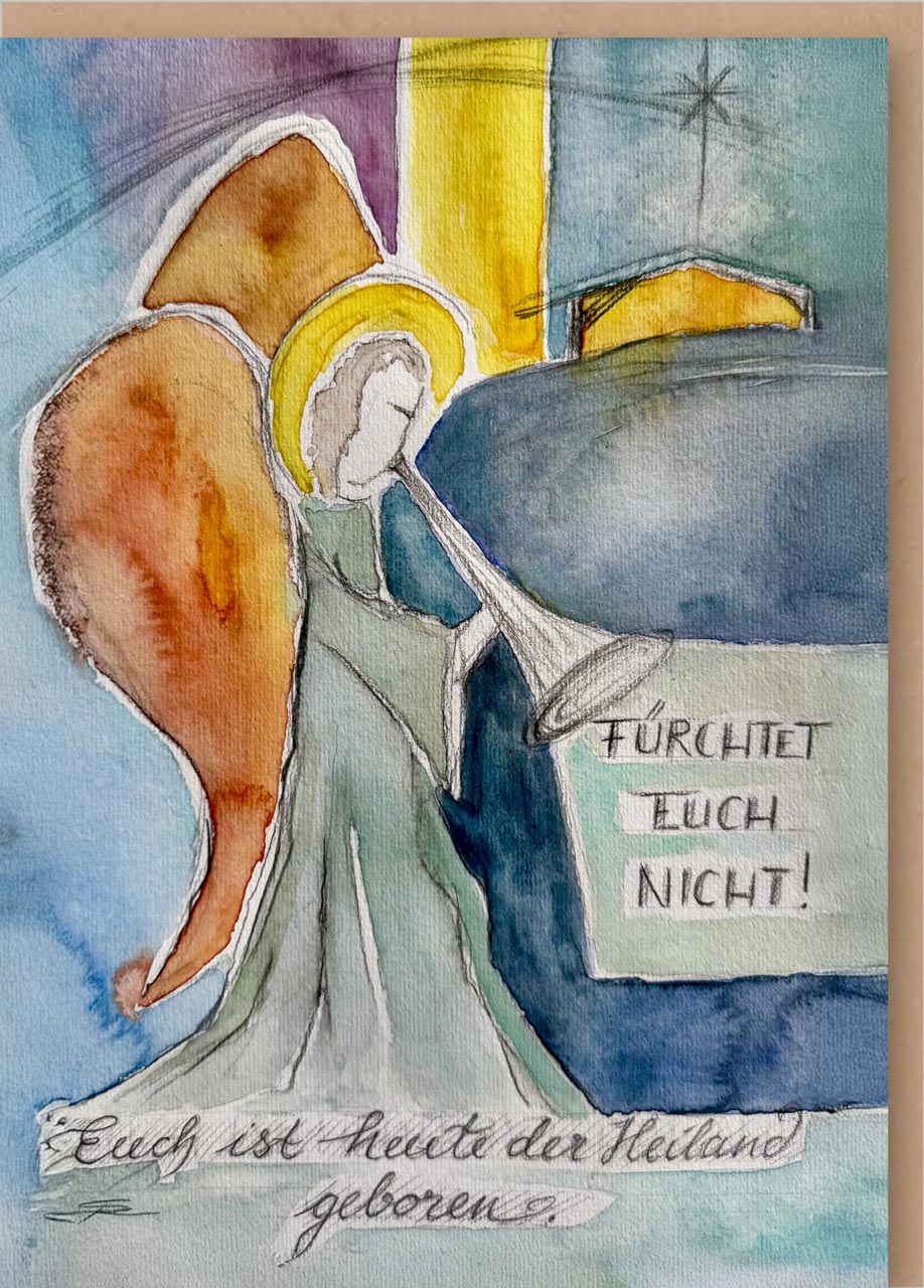 Faltkarte - Faltkarte Engel
