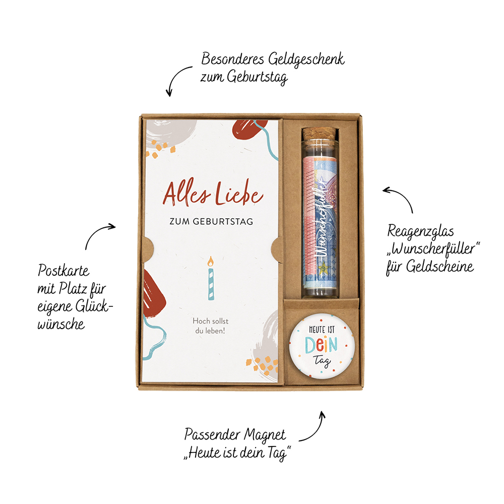 Geschenkverpackung - Geldgeschenk-Set Zu deinem Geburtstag