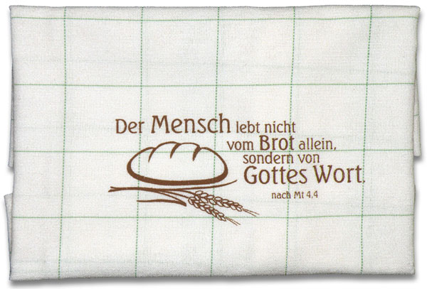 Geschirrtuch - Küchentuch/Geschirrtuch 'Mensch' grün