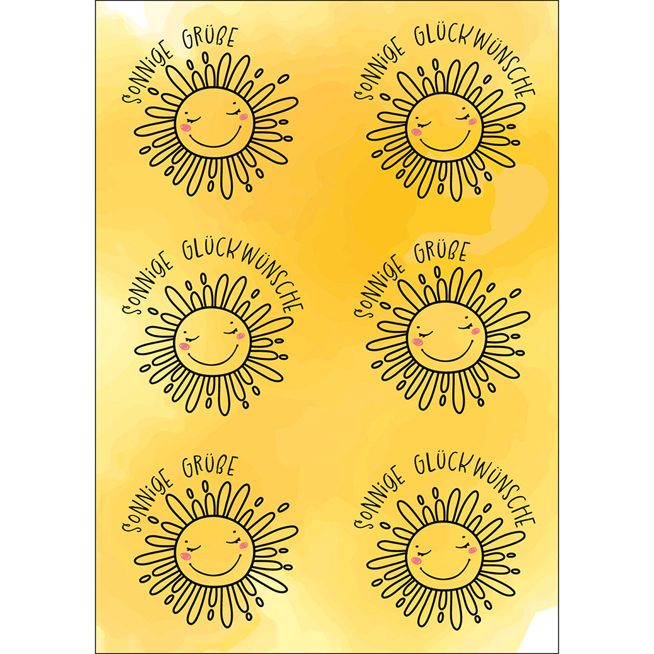Sonnige Grüße - Sonnige Glückwünsche