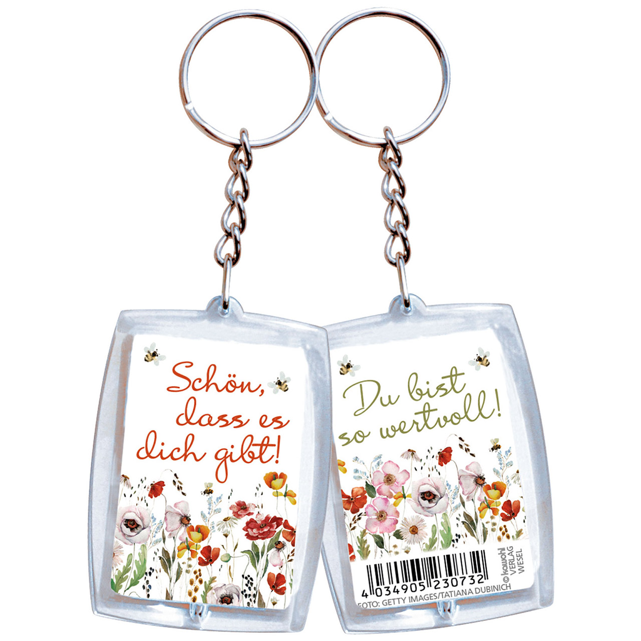 Schön, dass es dich gibt Schlüsselanhänger - Schön, dass es dich gibt - Wildblumen Aquarell