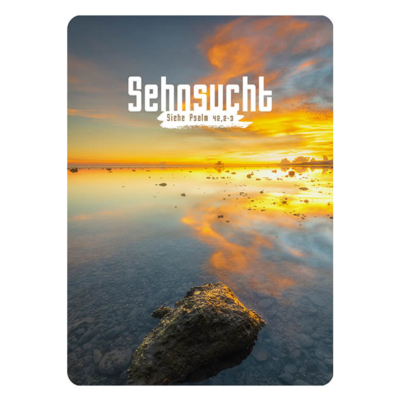 Postkarte - Postkarte 'Sehnsucht' 1EX - Steine Wasser See Sonne Himmel