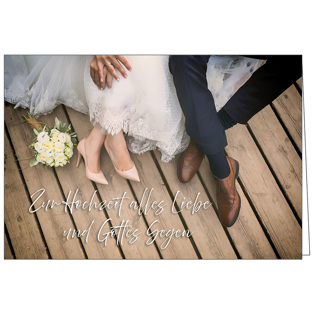 Zur Hochzeit alles Liebe und Gottes Segen