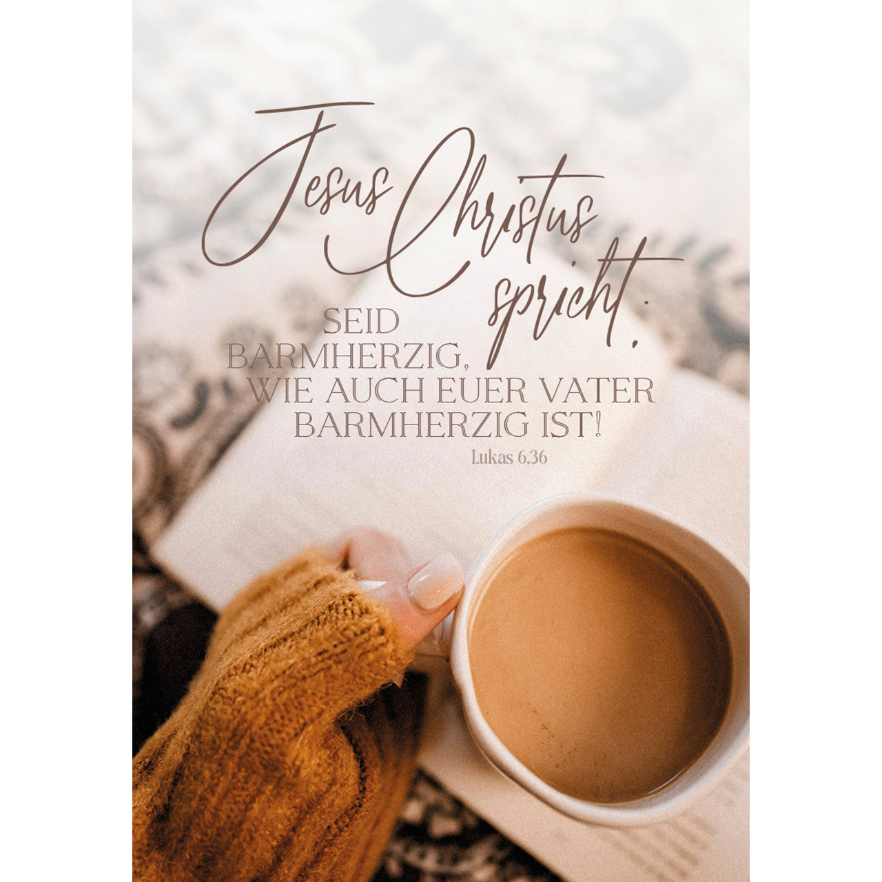 Karten-Box Papier - Gütig und treu - Leuchtturm Meer Strand Möve Vogel Sand Dünen