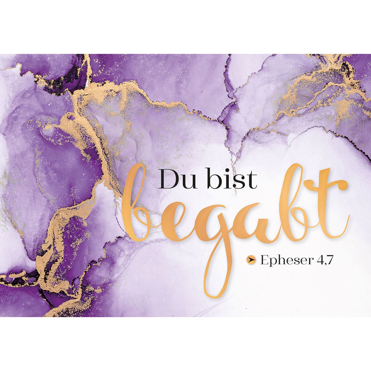 Karten-Aufstell-Etui - Du bist kostbar und getragen - Grafik Gold