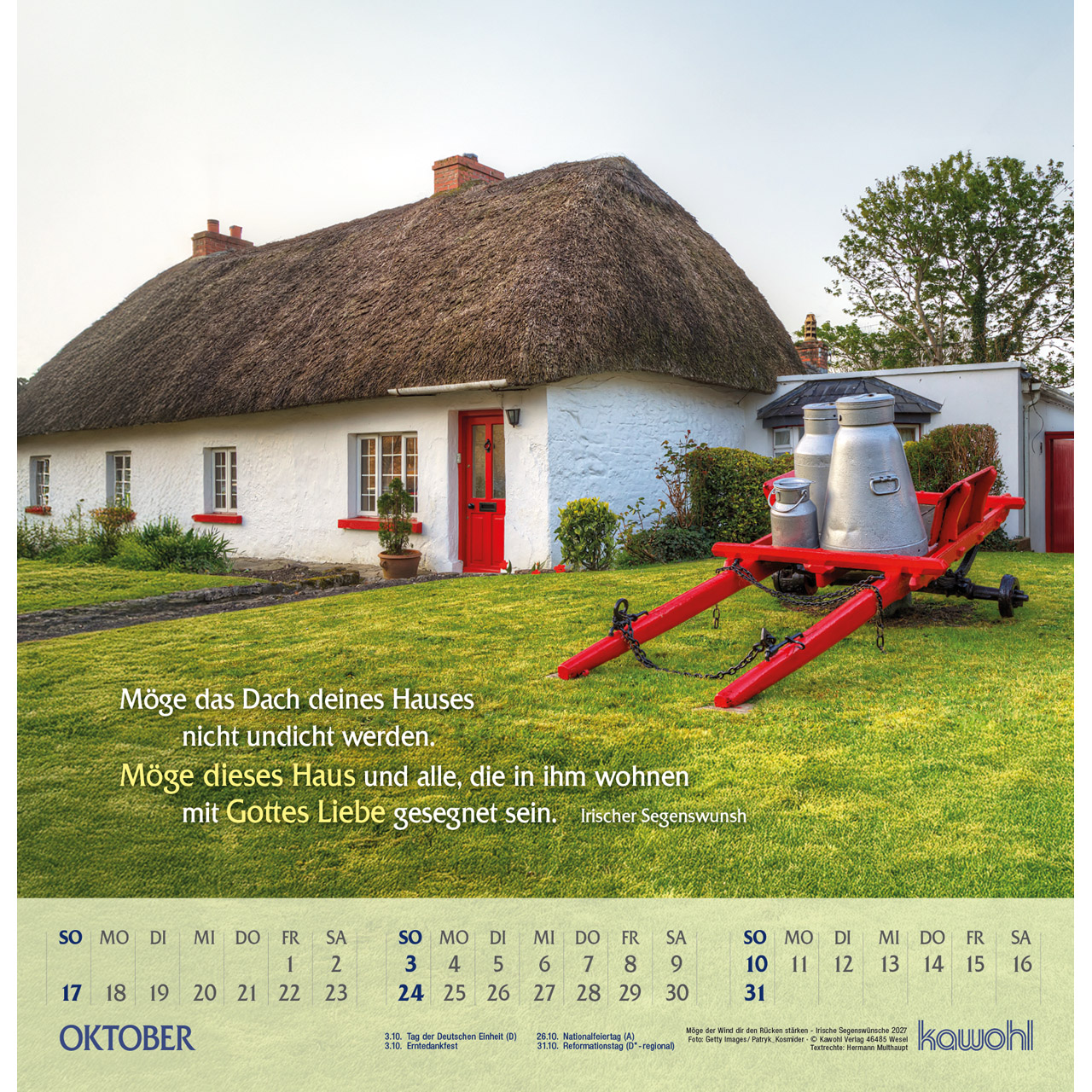 Wandkalender - Möge der Wind dir den Rücken stärken 2027