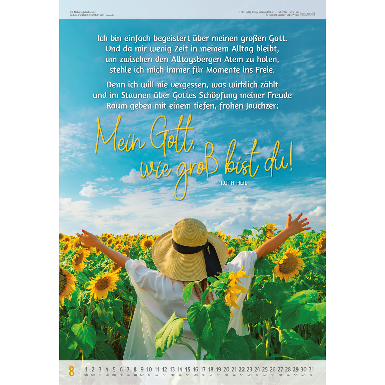 Wandkalender - Du bist so wertvoll 2027