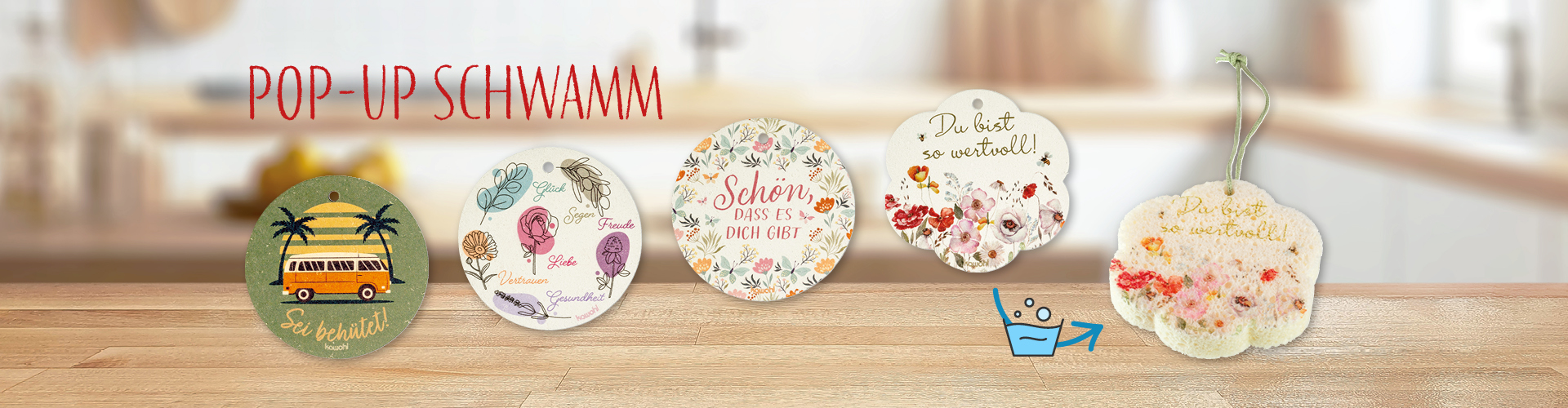 Pop-Up-Schwämme