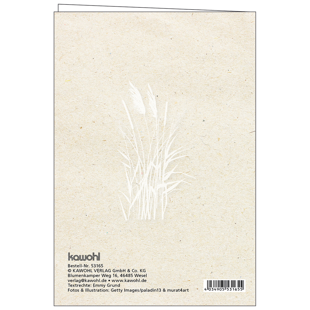 Faltkarte - Herzliches Beileid - Boot Sonnenuntergang Segelschiff Wolken Meer Spiegelung