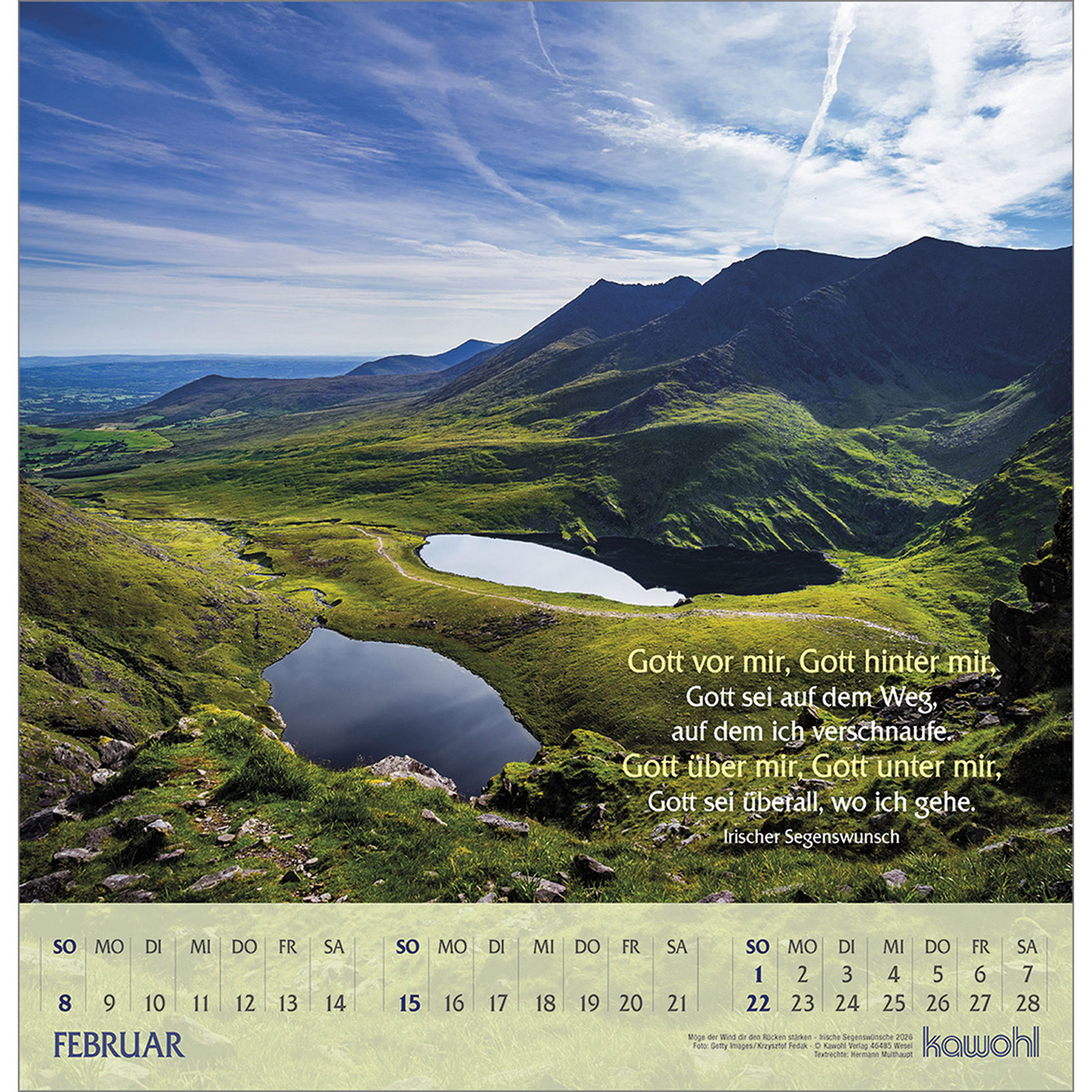Wandkalender - Möge der Wind dir den Rücken stärken 2026