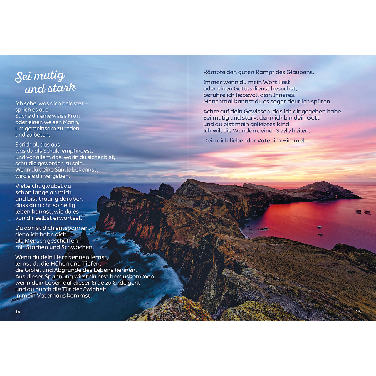 Grußheft - Ein himmlischer Liebesbrief - Hände Herz Sonnenuntergang Sonnenaufgang