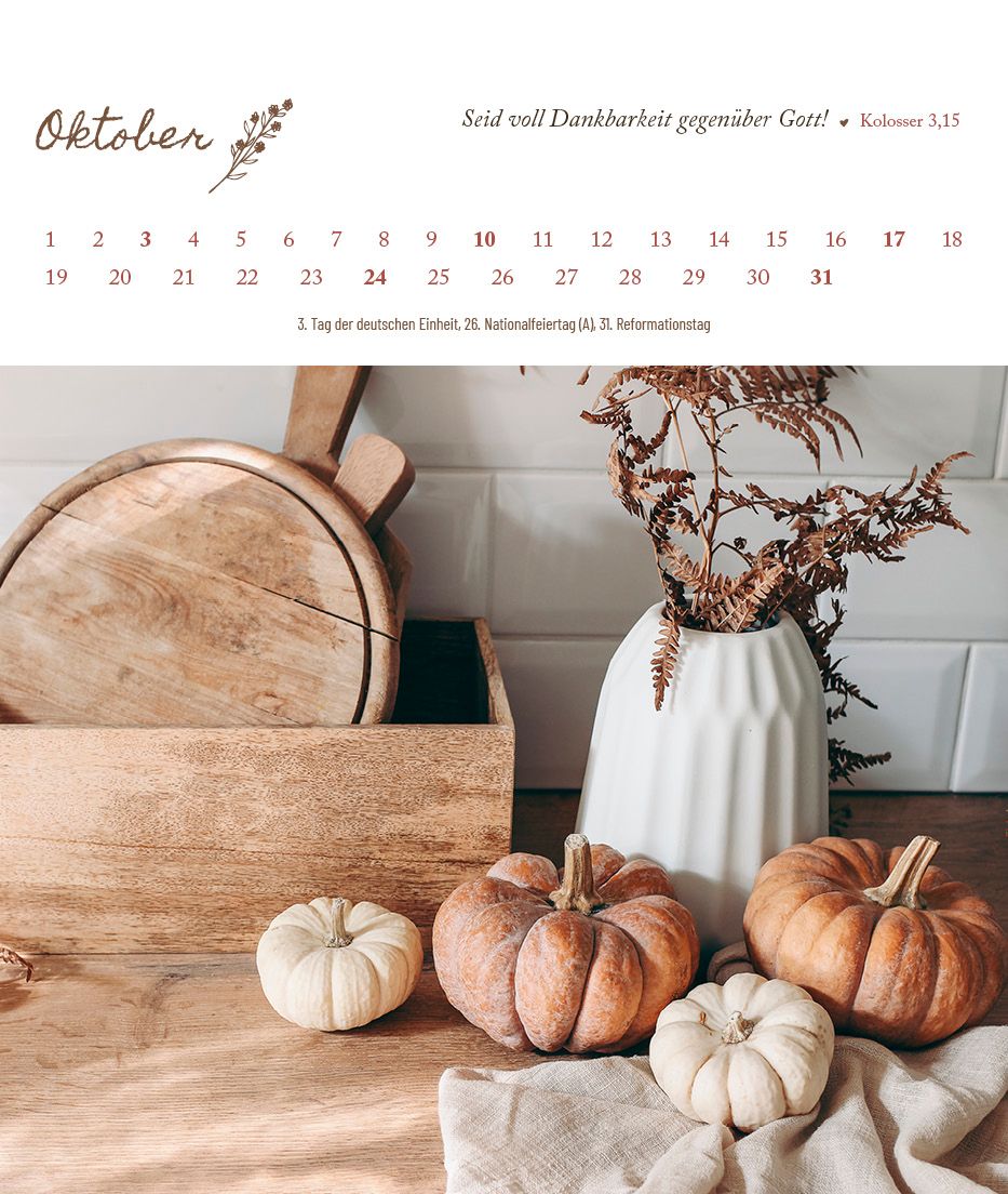 Aufstellkalender - Ein tägliches Fest 2027