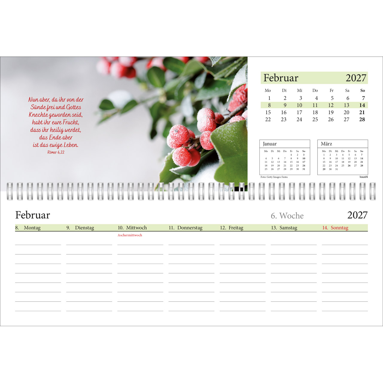 Tischkalender - In deine Hand leg ich den Tag 2027
