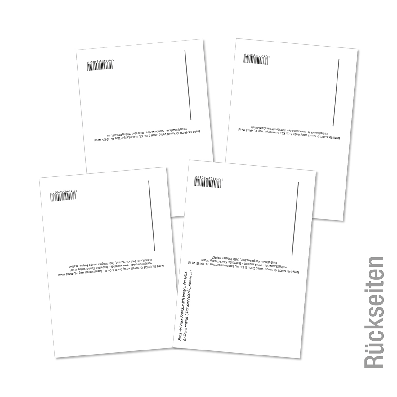 Postkarten-Serie - Weihnachts-Postkartenserie - Weihnachtsmotive